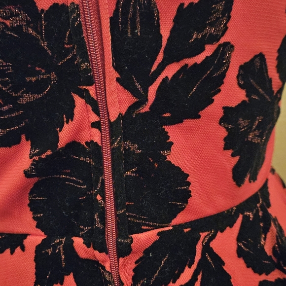 City Studio Juniors Black & Red A-Line Dress - Picture 5 of 6